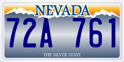 NV license plate 72A761