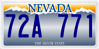 NV license plate 72A771
