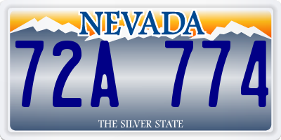 NV license plate 72A774