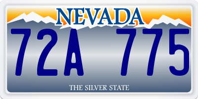 NV license plate 72A775