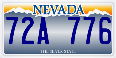 NV license plate 72A776