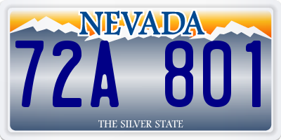 NV license plate 72A801