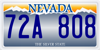 NV license plate 72A808