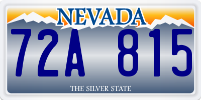 NV license plate 72A815
