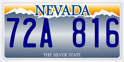 NV license plate 72A816
