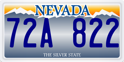 NV license plate 72A822