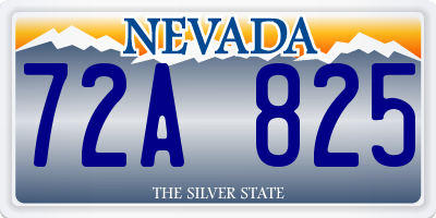 NV license plate 72A825