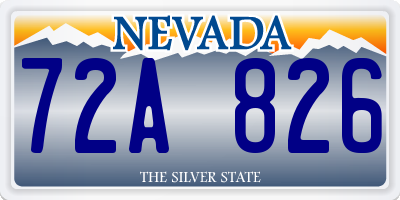NV license plate 72A826