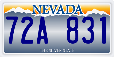 NV license plate 72A831