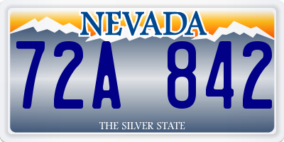 NV license plate 72A842