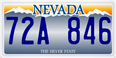 NV license plate 72A846