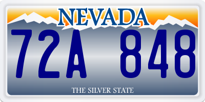 NV license plate 72A848