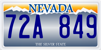 NV license plate 72A849
