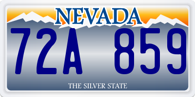 NV license plate 72A859