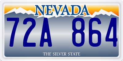 NV license plate 72A864