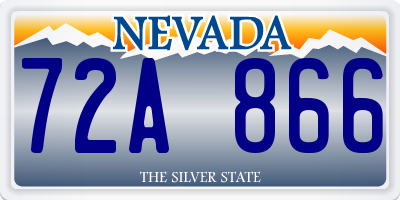 NV license plate 72A866