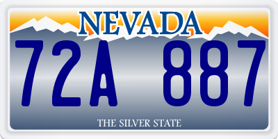 NV license plate 72A887