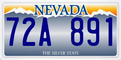 NV license plate 72A891