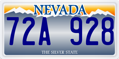 NV license plate 72A928