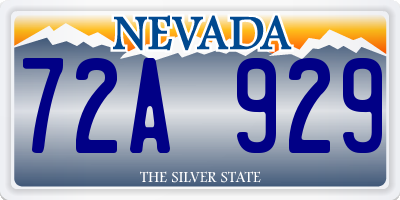 NV license plate 72A929