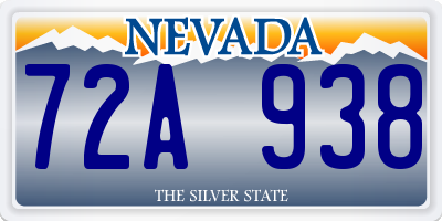 NV license plate 72A938