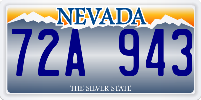NV license plate 72A943
