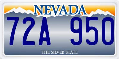 NV license plate 72A950