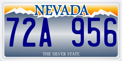 NV license plate 72A956