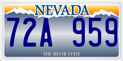 NV license plate 72A959