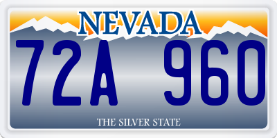 NV license plate 72A960