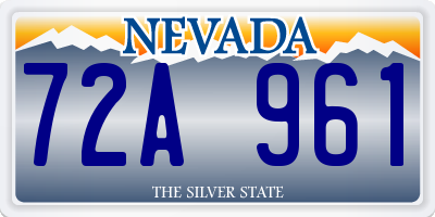 NV license plate 72A961