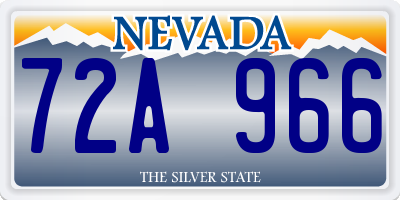 NV license plate 72A966