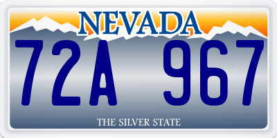 NV license plate 72A967