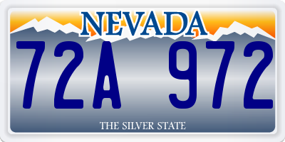 NV license plate 72A972