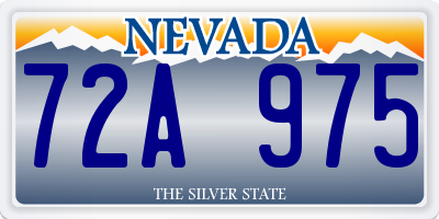 NV license plate 72A975