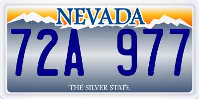 NV license plate 72A977