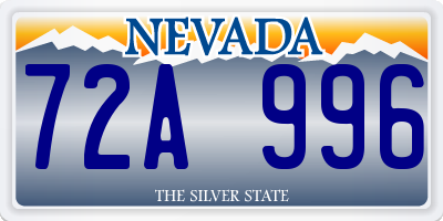 NV license plate 72A996