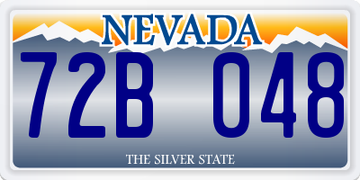 NV license plate 72B048