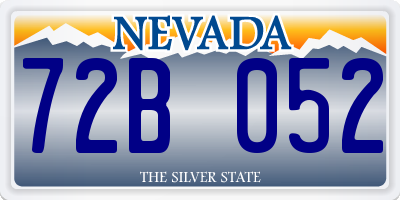 NV license plate 72B052