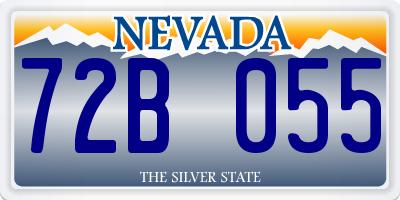 NV license plate 72B055