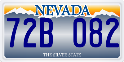 NV license plate 72B082