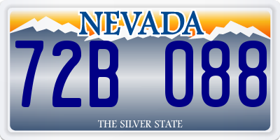 NV license plate 72B088