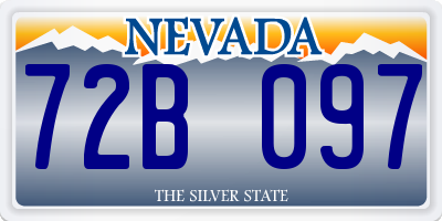 NV license plate 72B097