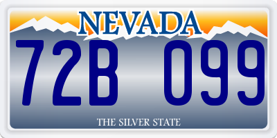 NV license plate 72B099