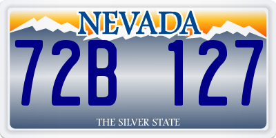 NV license plate 72B127