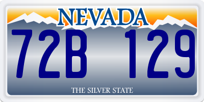 NV license plate 72B129
