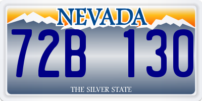 NV license plate 72B130
