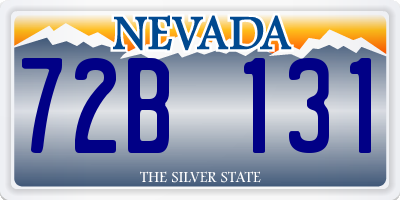 NV license plate 72B131