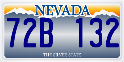 NV license plate 72B132