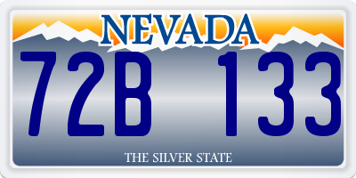 NV license plate 72B133